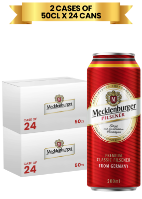2 Cases Mecklenburger Pilsener Can 50 CL Promo